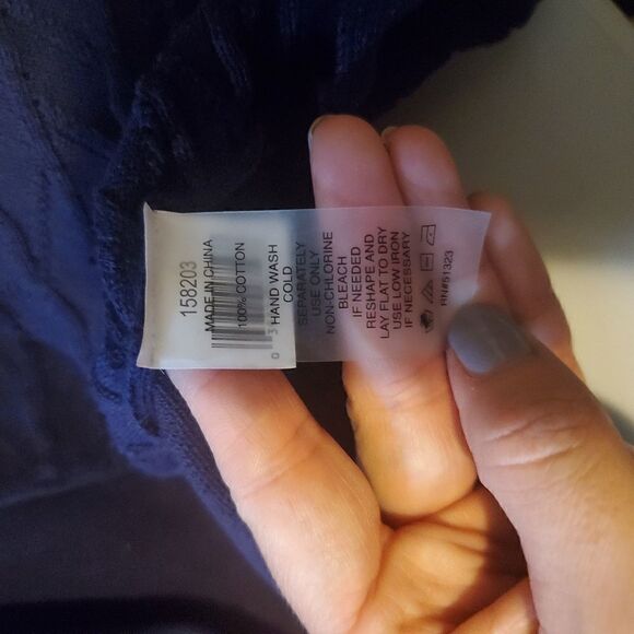 Chaus Navy Cascade Cardigan-Ladies Size Large - Picture 5 of 6